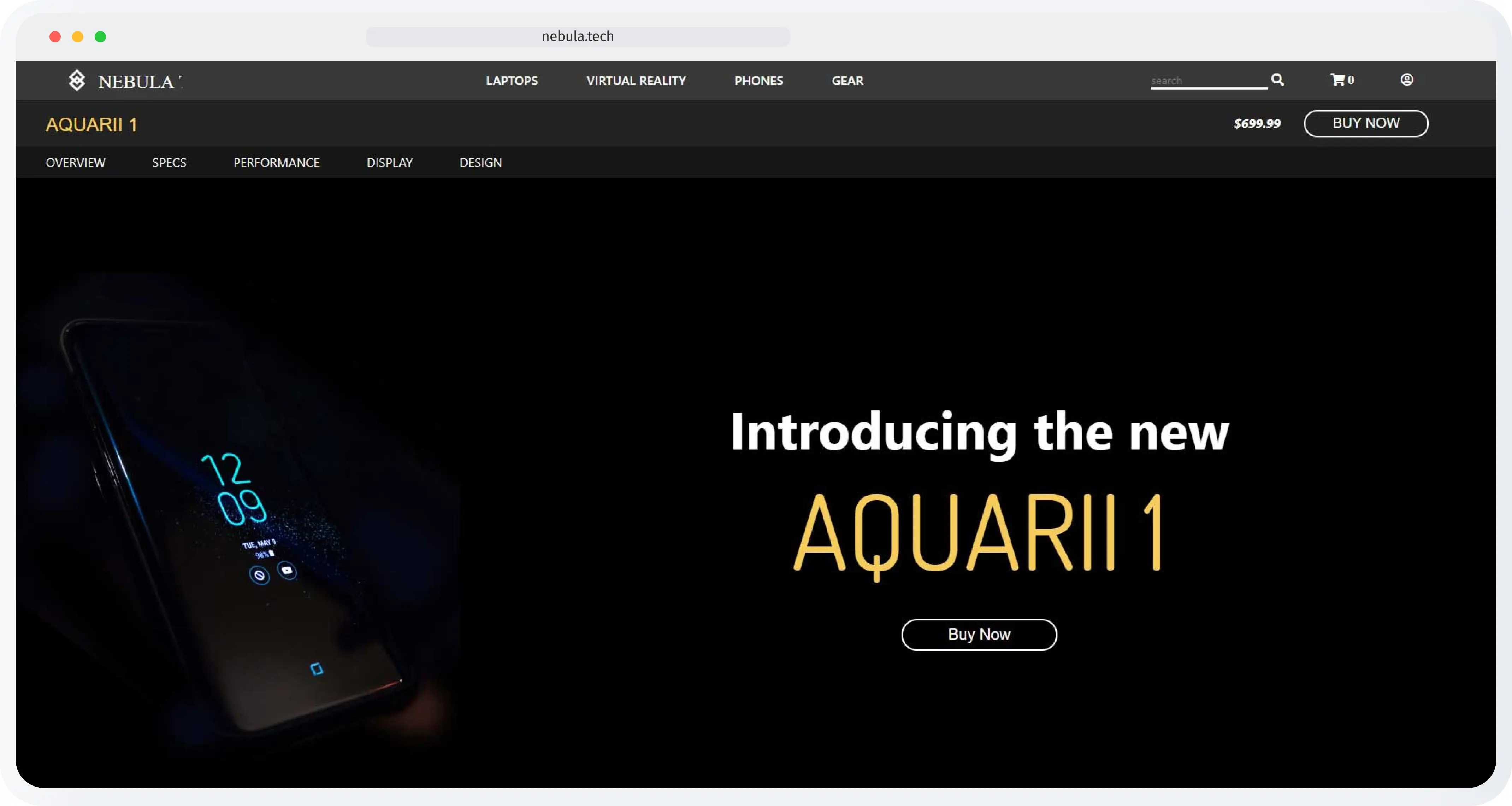 Screenshot of the 'Aquarii' details page