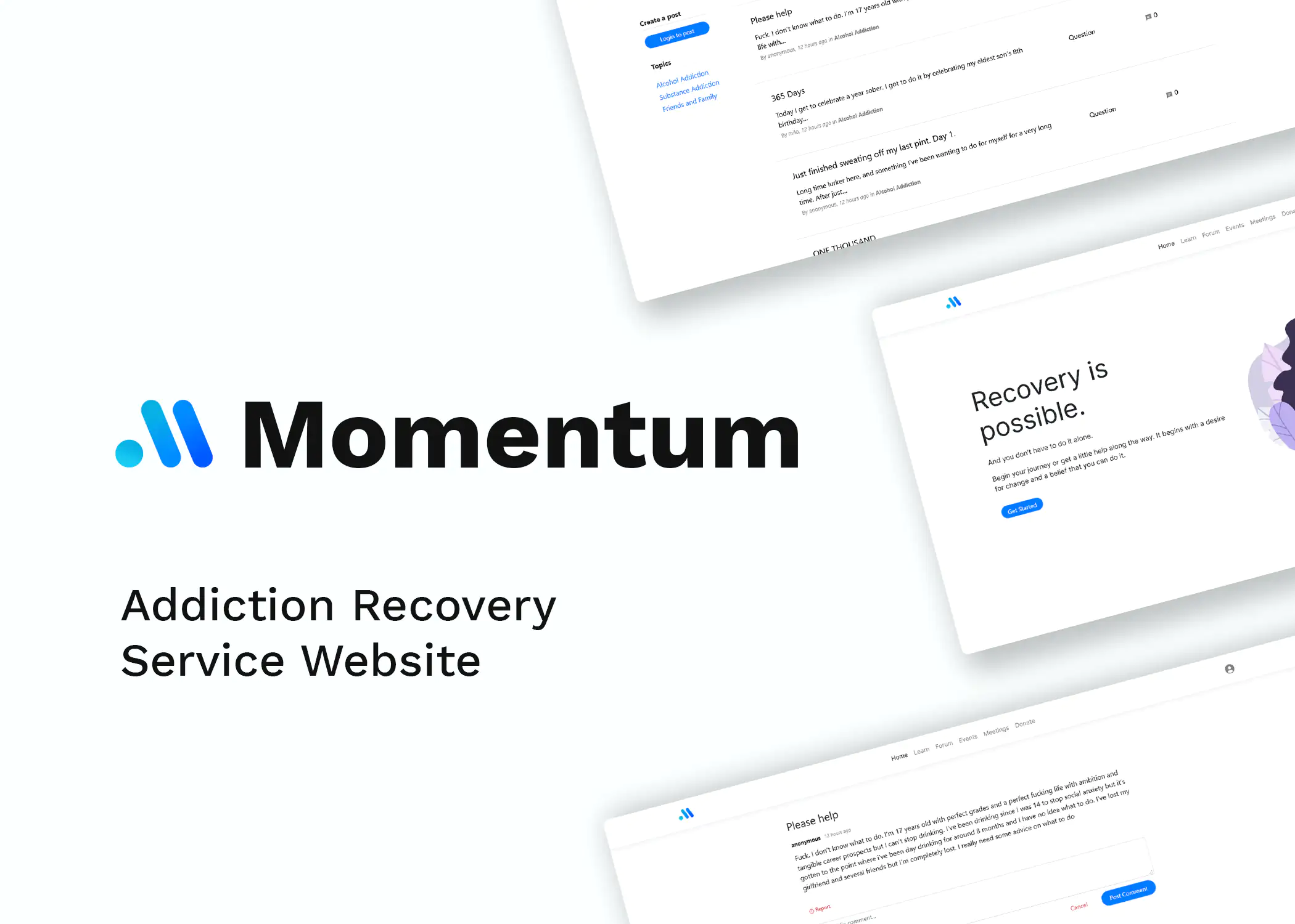 Momentum - Addiction Recovery Service Website